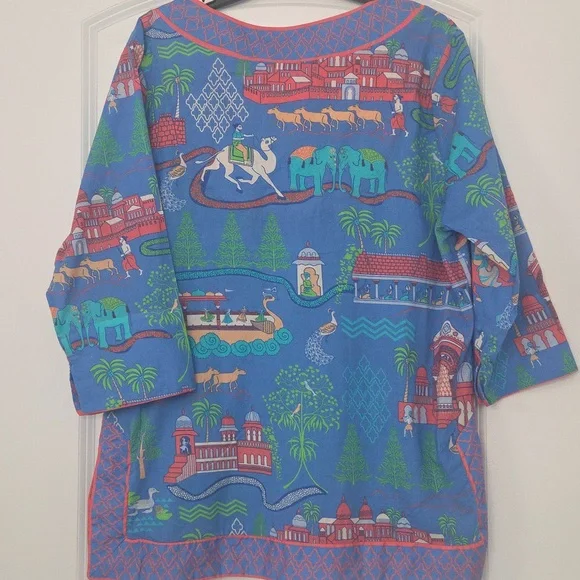 Beautiful Gretchen Scott Cotton Tunic Top In Great Condition! - Picture 7 of 14